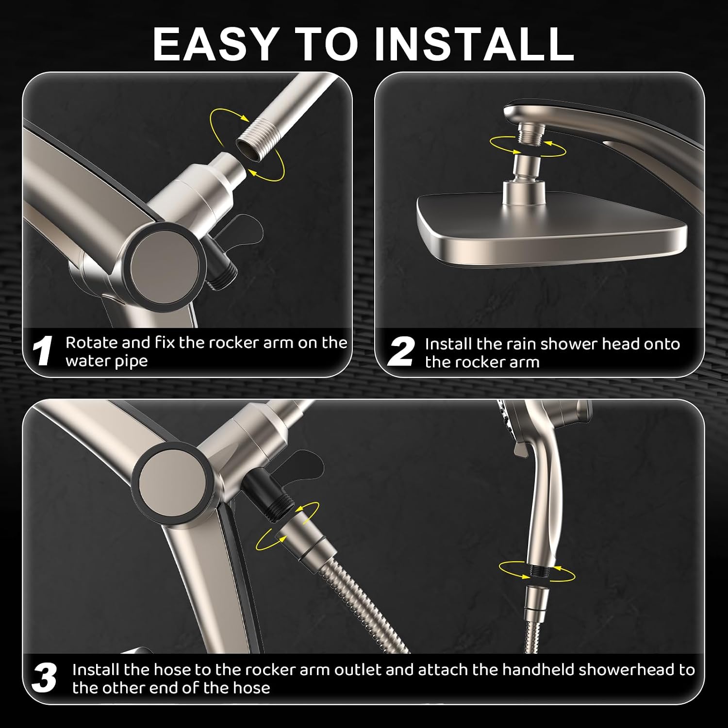 Detalle 2 de Rain Shower Head Combo, 12-Inch