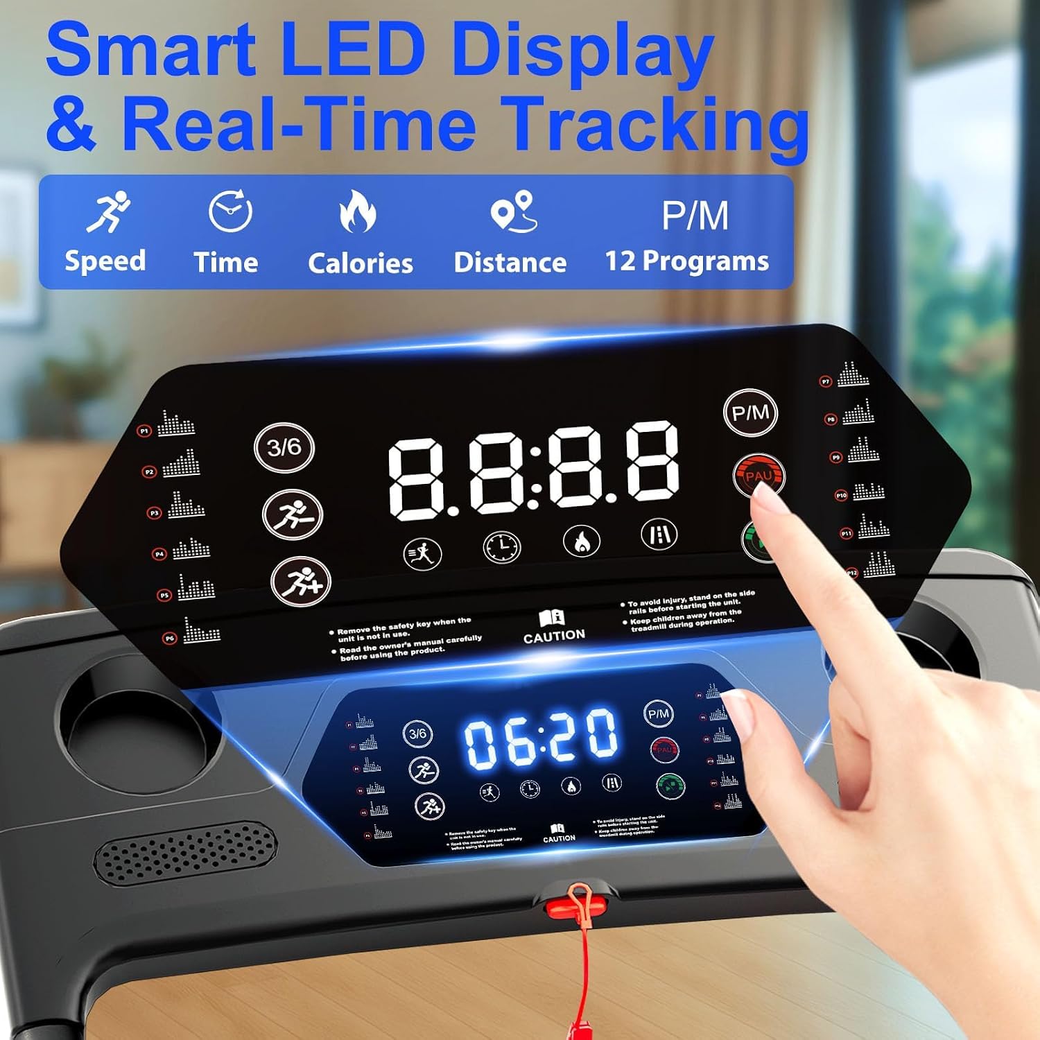 Detalle de ZPUFDYM 970NX Folding Treadmill with 12% Manual Incline and 3.0 HP Brushless Motor