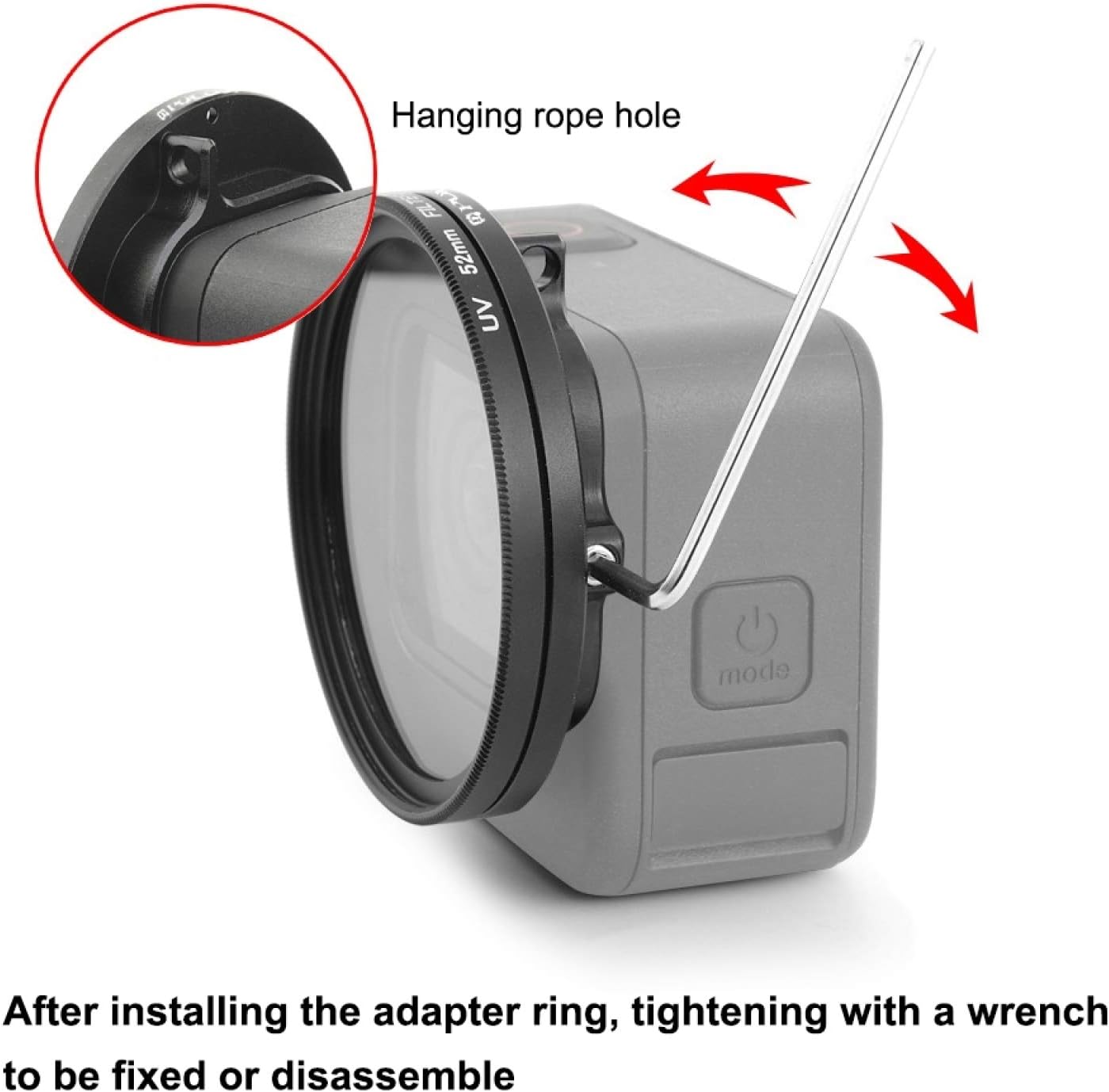 Detalle de PULUZ 52mm CPL+ UV Filter for GoPro HERO12/11/10/9 with Adapter Ring