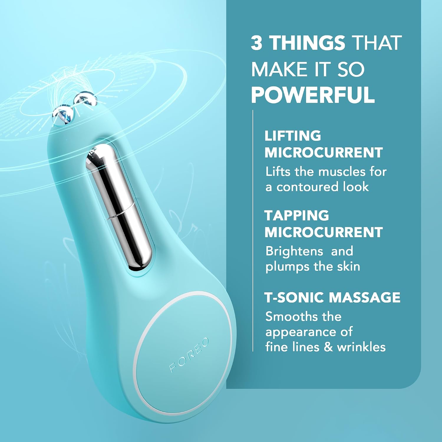 Detalle de FOREO Bear 2 Eyes & Lips: Microcurrent Face Lifter for Eyes & Lips (Arctic Blue)