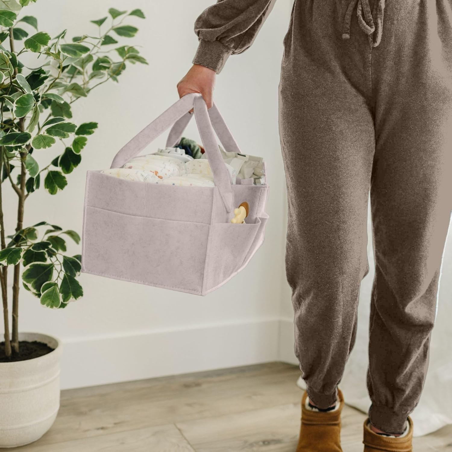 Thumbnail 4 de PUTSKA Windelkorb Organizer – Windelkorb fürs Kinderzimmer, stilvoller Aufbewahrungskorb für Wickelstationen