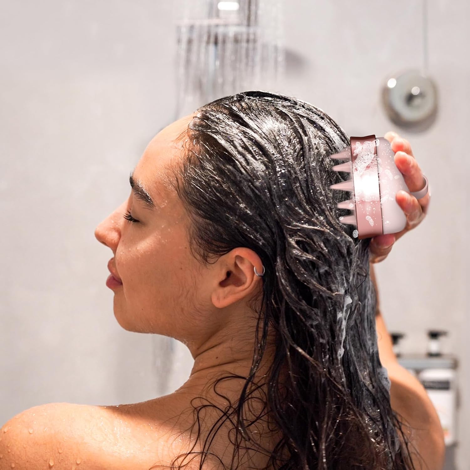 Thumbnail 4 de SHINLEA Massaggiatore cuoio capelluto spazzola in silicone rosa