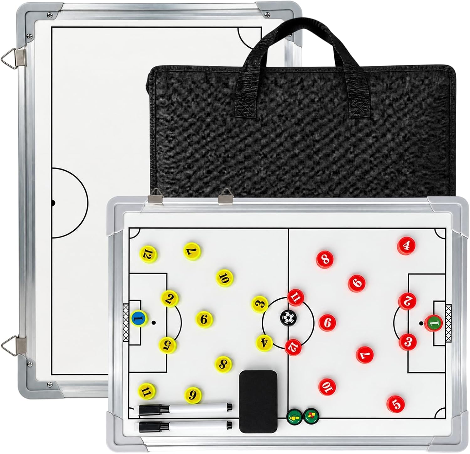 Detalle de RoseFlower magnetisch voetbal-tactiekbord, dubbelzijdig met stift en magneten