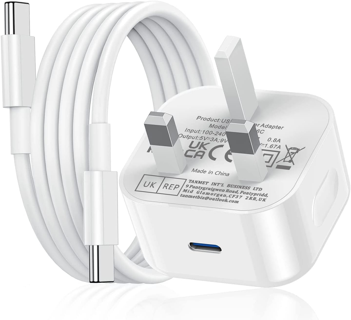 Detalle 2 de iPhone USB-C 25W fast charging plug 2 pack
