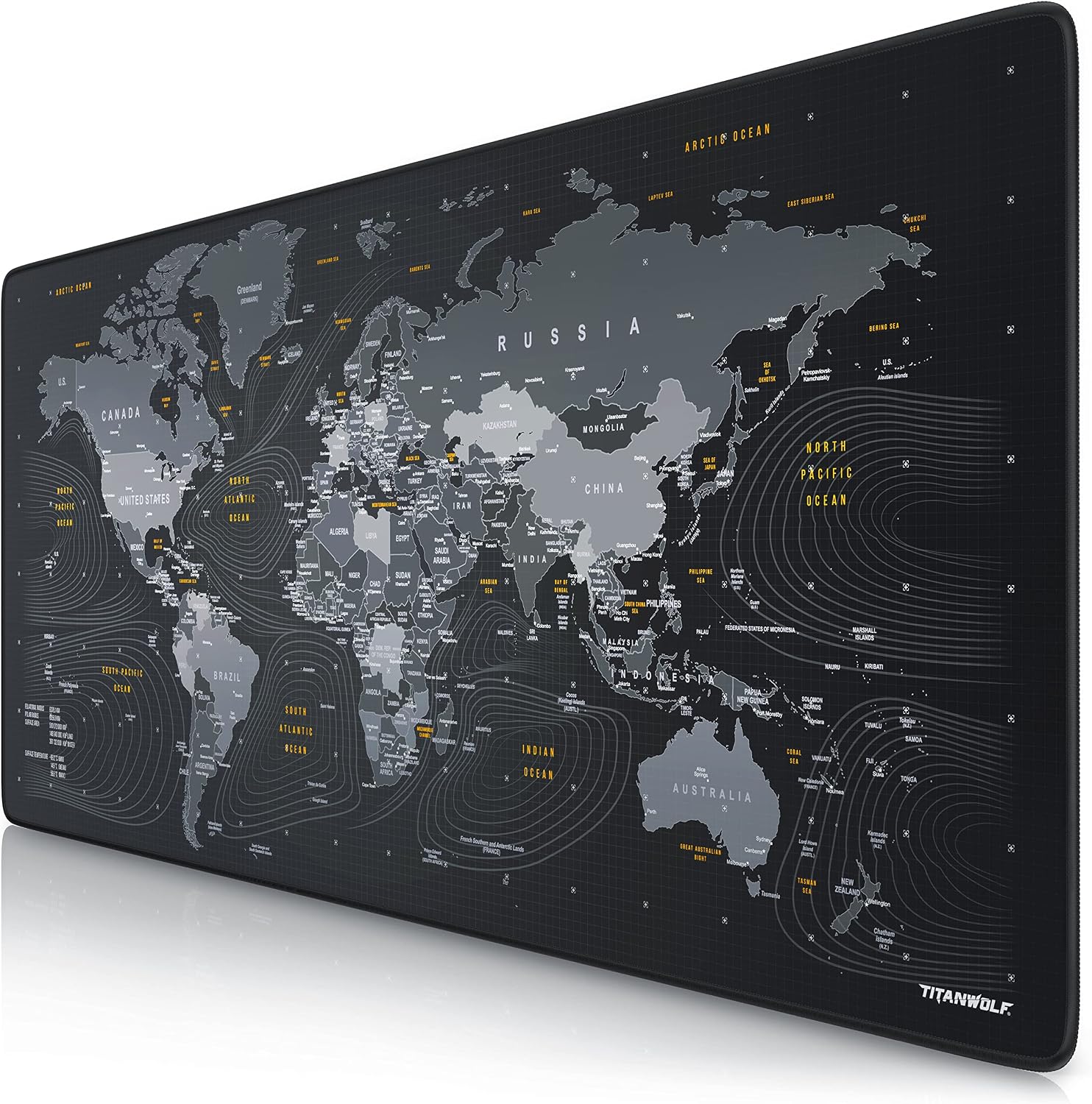 Detalle de TITANWOLF World Map XXL 900ร400mm gaming mouse pad ๐ฑ
