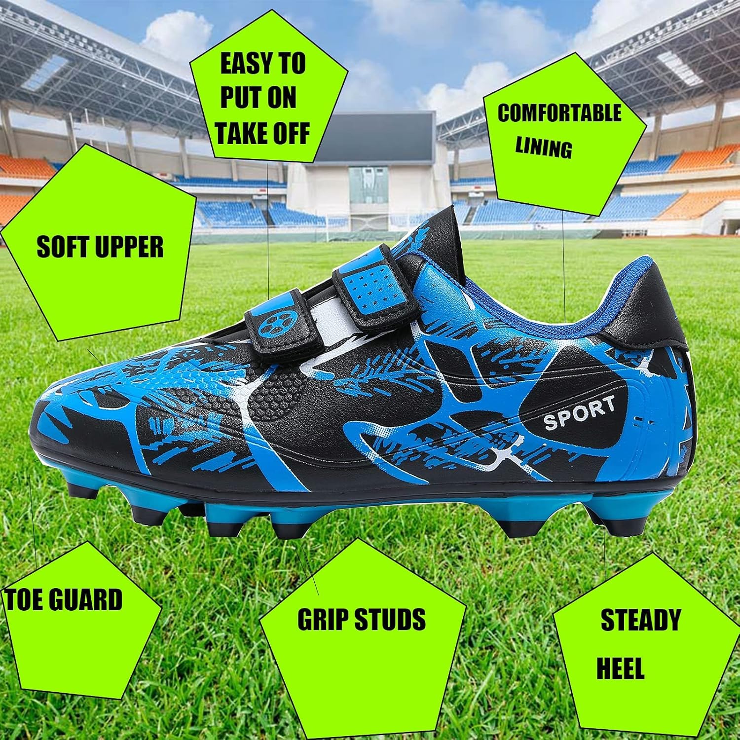 Thumbnail 4 de Boys Football Boots Shoes for Kids & Teens – FG/AG Soccer Boots