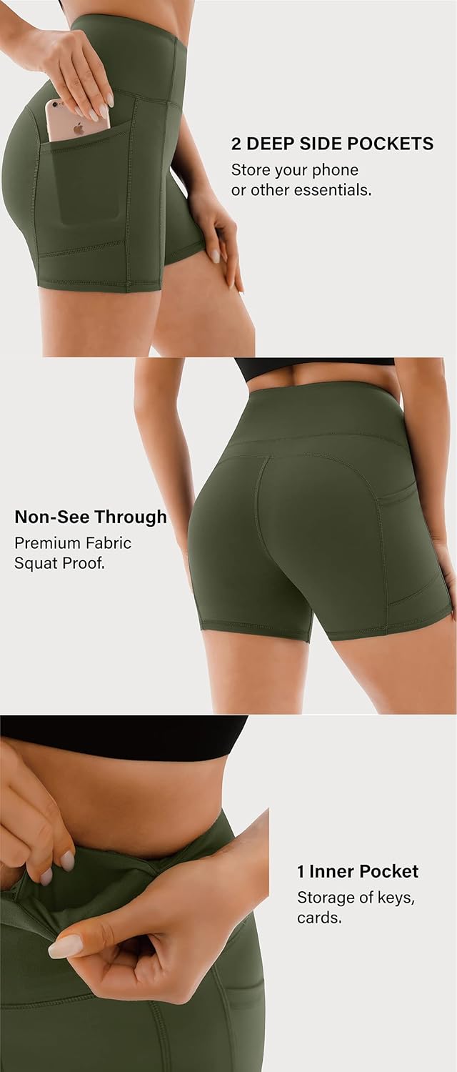 Thumbnail 4 de JOYSPELS Gym Shorts for Women with Pockets | High Waist Activewear for Cycling, Running and Yoga