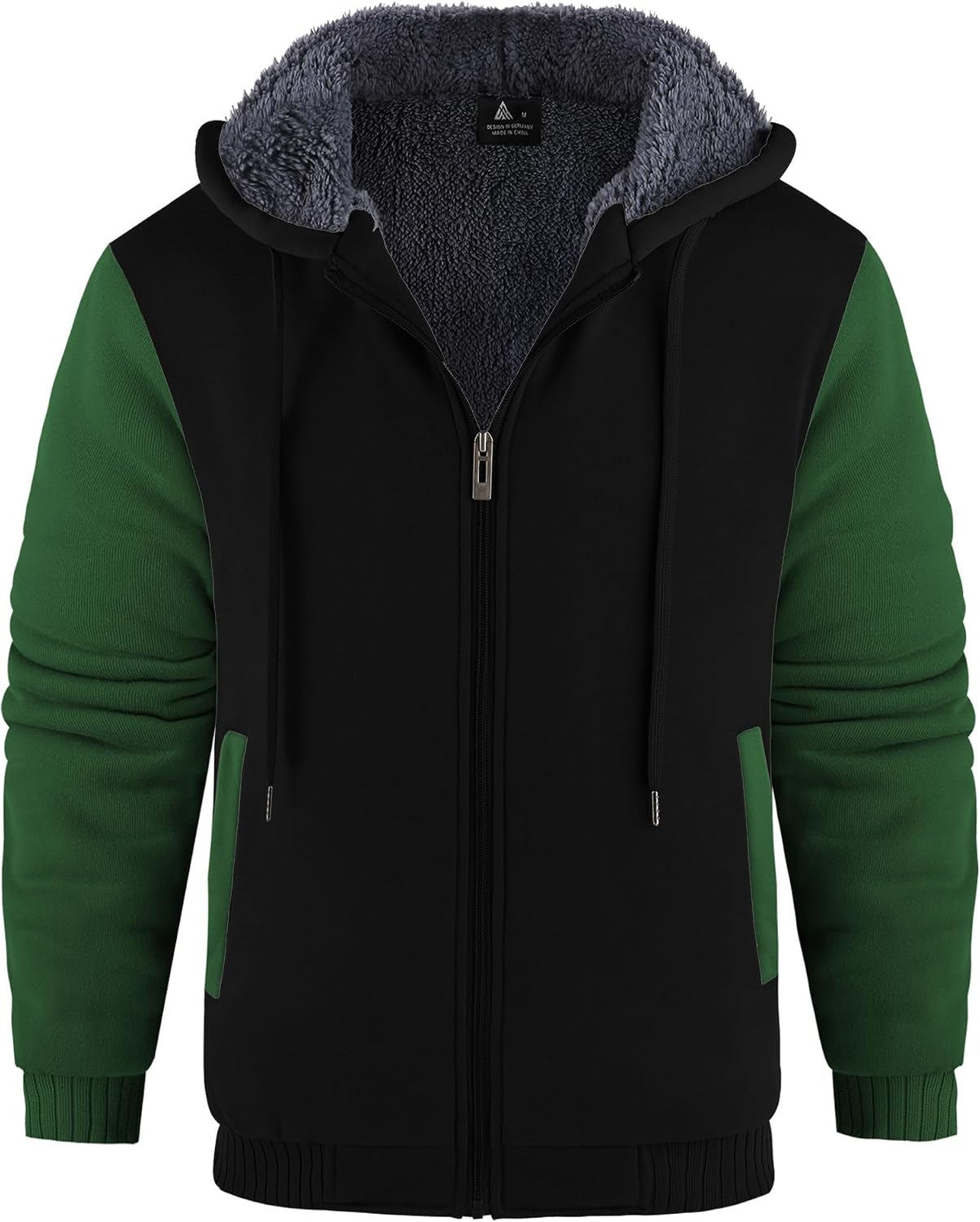 Detalle de GEEK LIGHTING Men’s Fleece-Lined Zip Hoodie