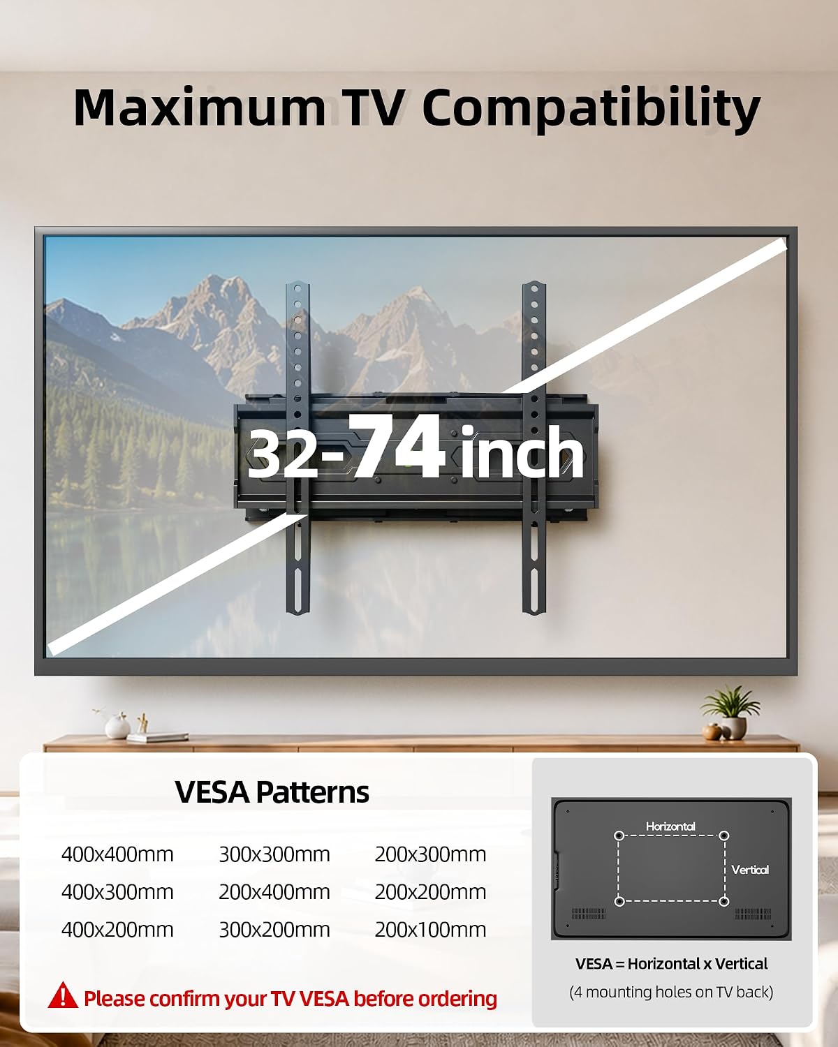 Detalle 2 de USX MOUNT Full Motion TV Wall Mount for 32-70" 110 lbs
