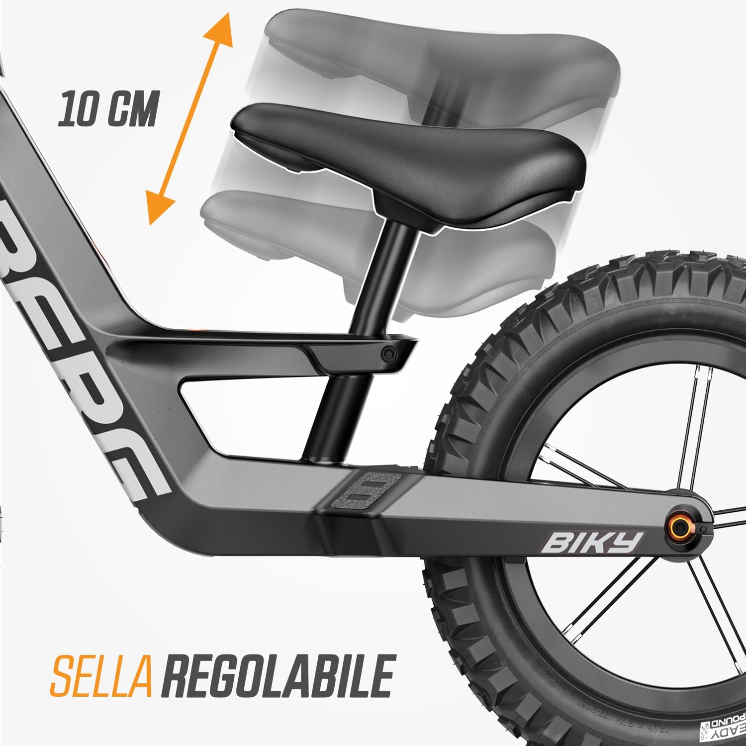 Thumbnail 1 de Berg Biky Cross bicicletta nera per bambini da 2 a 5 anni con freno a mano e telaio in magnesio