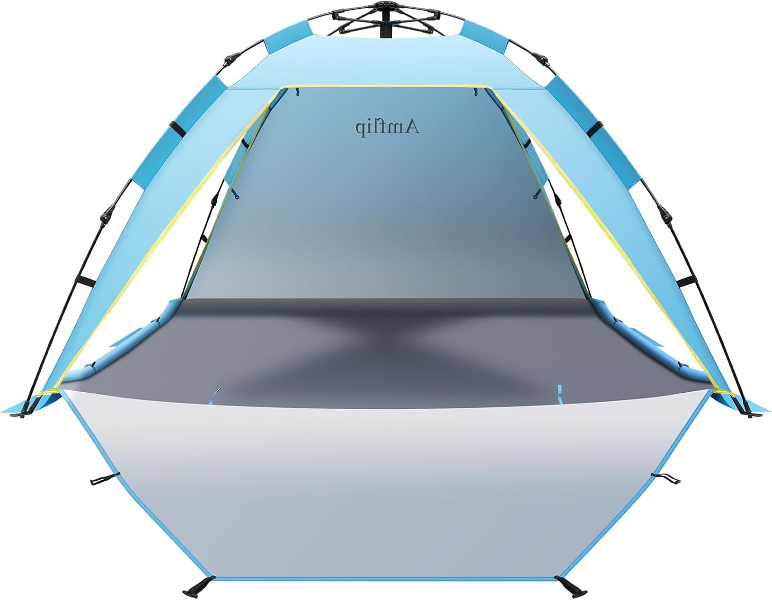 Thumbnail 6 de Amflip 3–4 Personen Instant Strandzelt Pop Up – Großes Strandmuschel mit 3 Türen, UPF50+, einfaches Setup