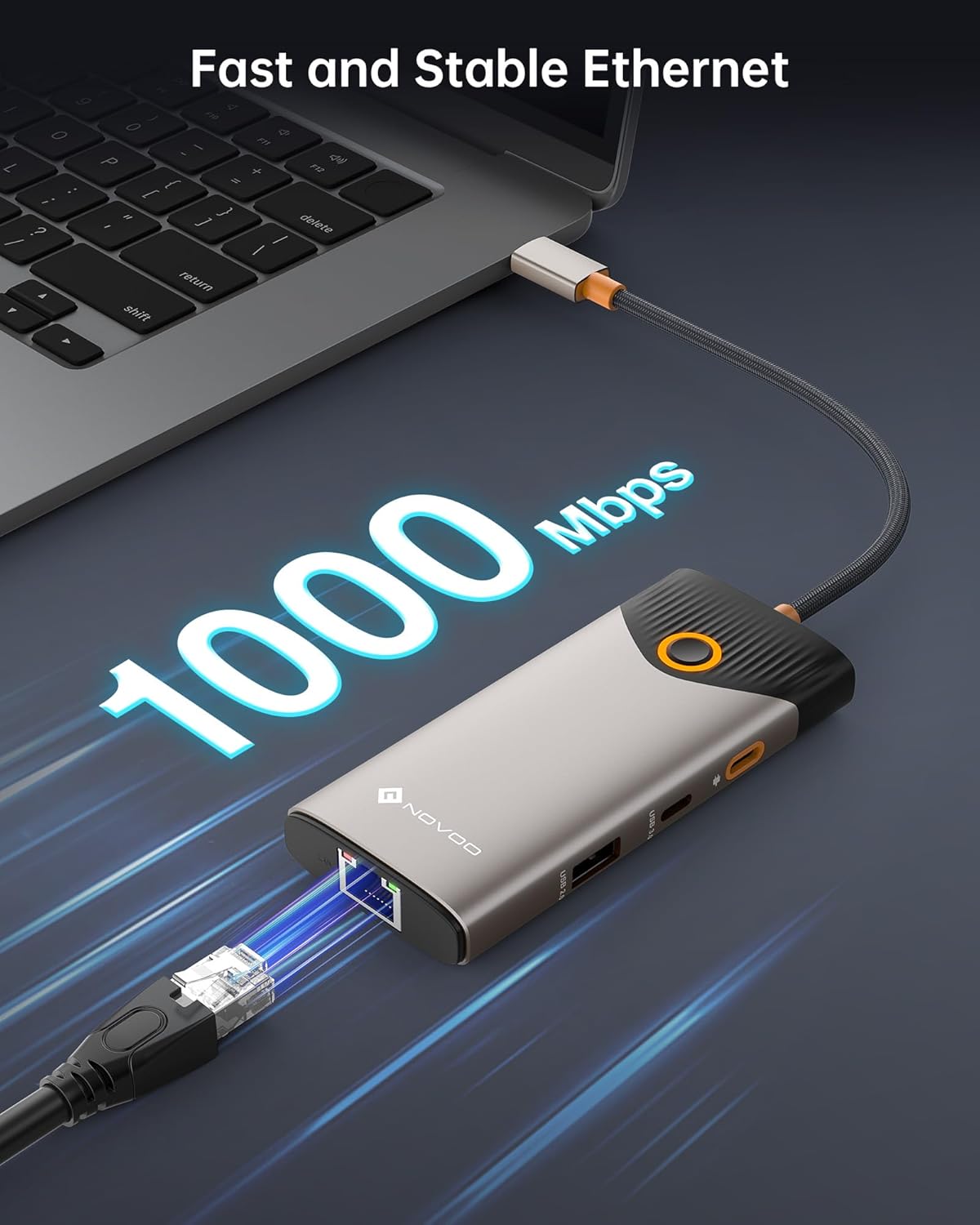 Thumbnail 5 de NOVOO 7-in-1 USB C Hub 1Gbps Ethernet
