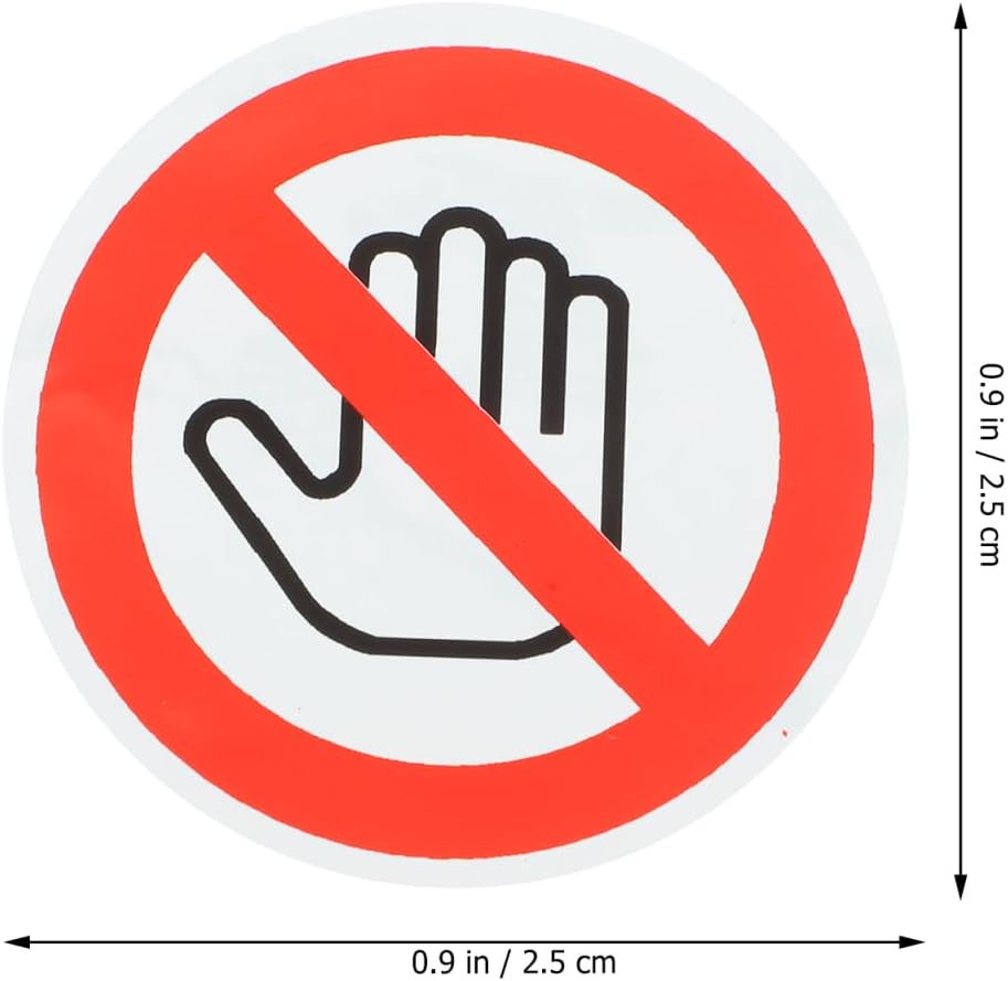 Detalle de Ciieeo "Do Not Touch" Stickers 10-Pack (0.98 inch) self-adhesive warning labels for machinery safety