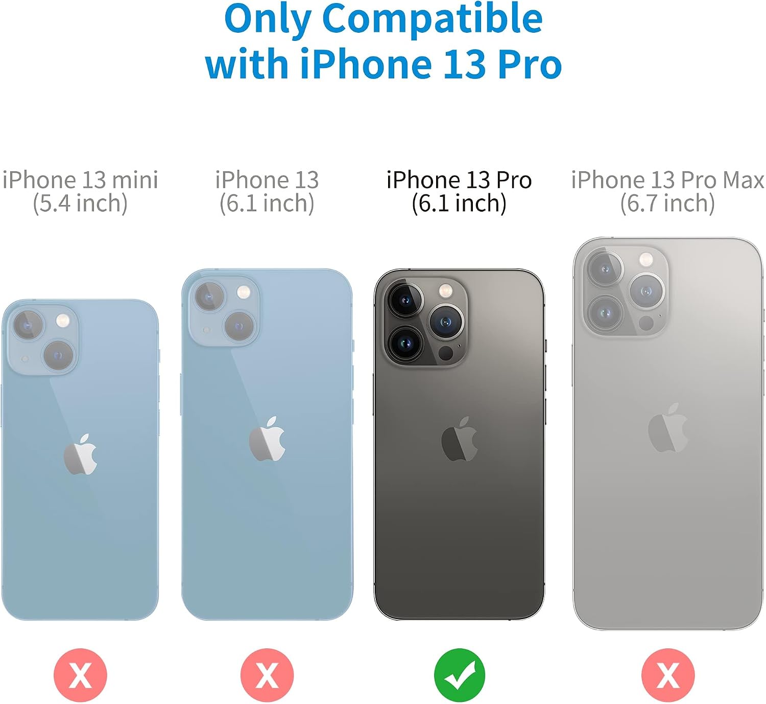 Detalle 2 de SPORTLINK WPC-M-13P-BK Waterproof Case for iPhone 13 Pro, MagSafe-Compatible