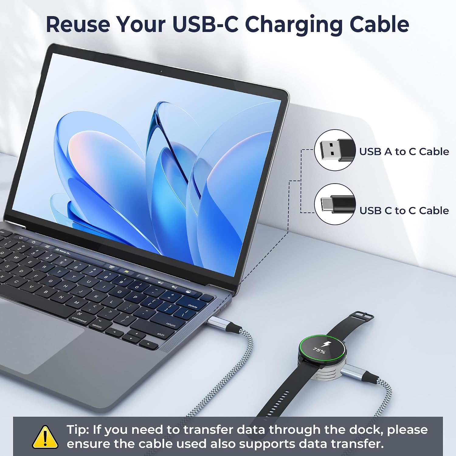 Detalle de Elebase Chargeur pour Montre Garmin et Dock USB-C Multiples Modèles