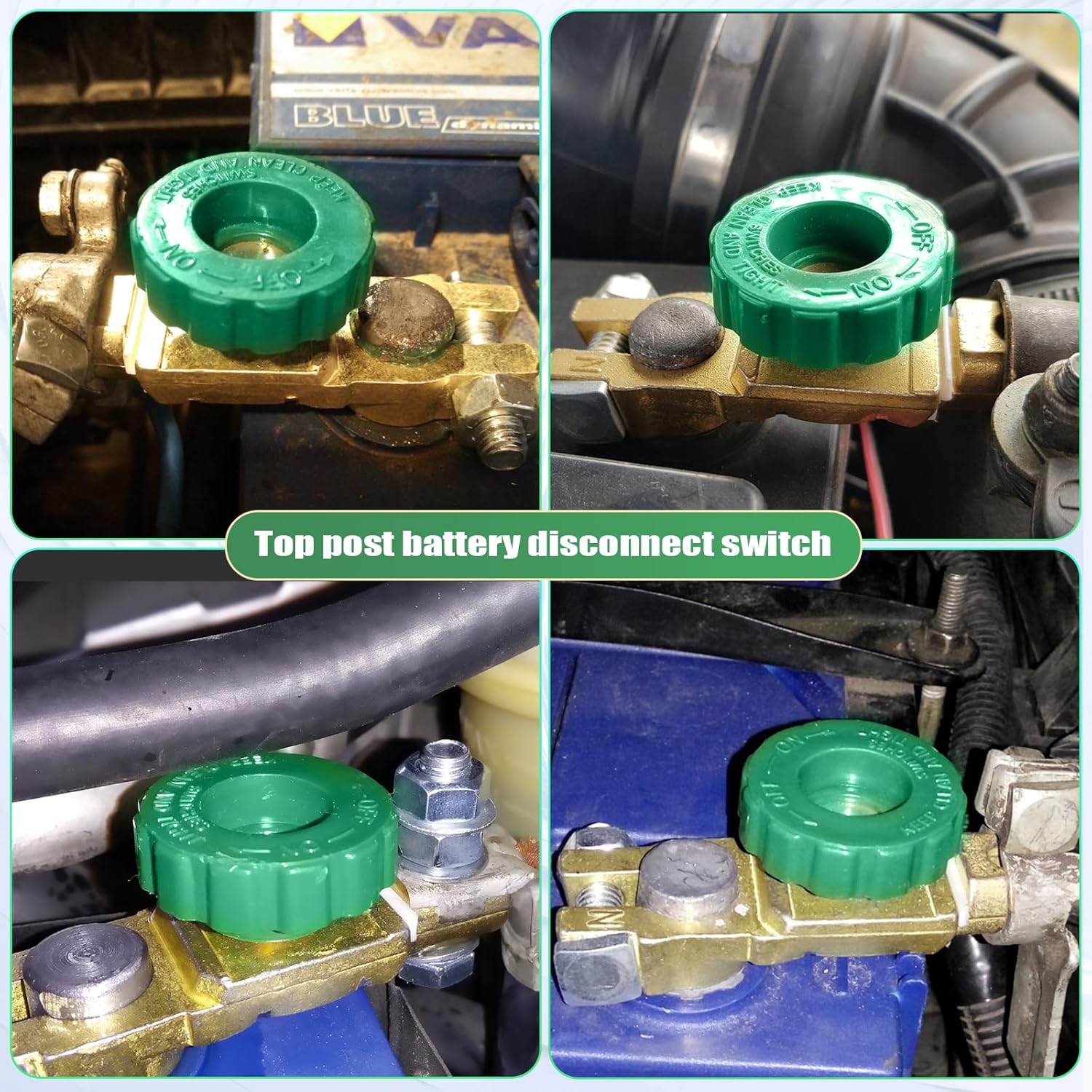 Thumbnail 5 de JIZZU Batterietrennschalter Auto 12V/24V (2er-Set) bis 400A – Batteriehauptschalter mit Zinklegierung