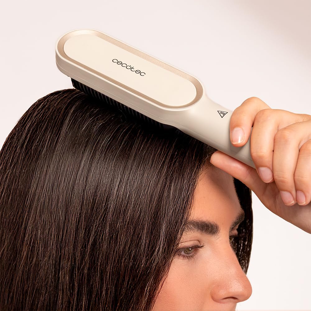 Detalle 2 de Cecotec Spazzola lisciante InstantCare Liscia: 25 denti, 5 temperature, rivestimento ceramico e kit completo