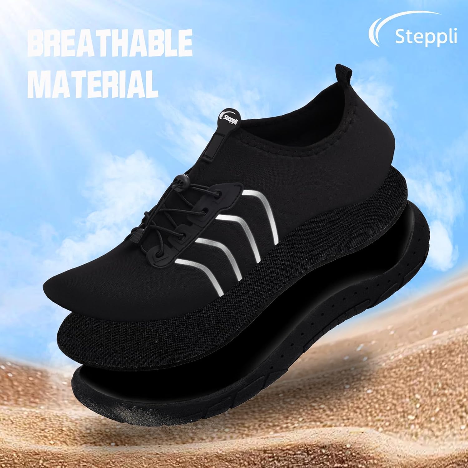 Thumbnail 6 de Steppli Water Shoes Beach Barefoot Swim Sea Aqua Shoes for Men and Women
