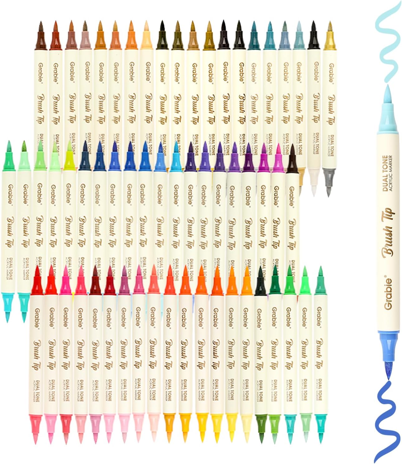 Thumbnail 5 de Grabie Paint Markers, Double Tipped Waterbased Markers – 6 White (0.7 mm) for Acrylic Drawing