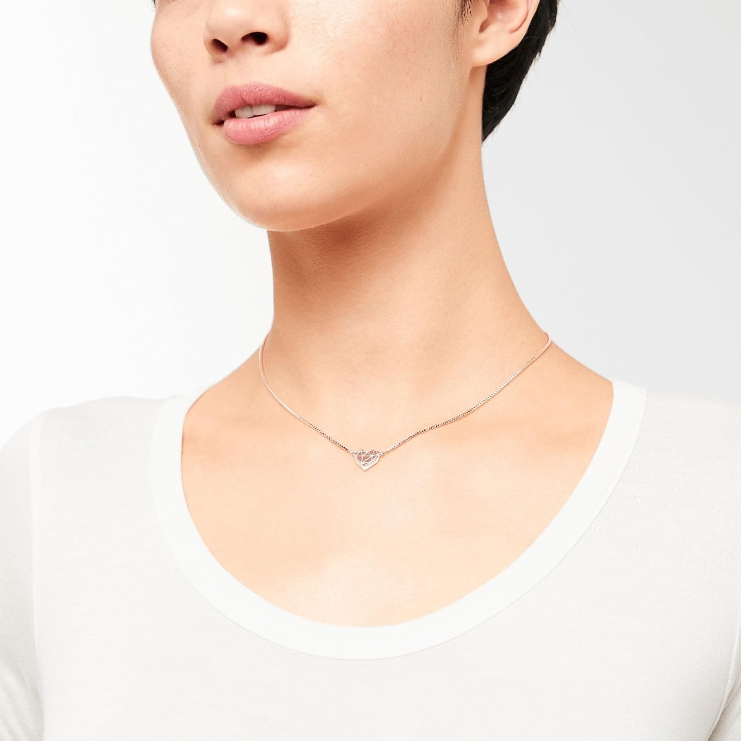 Detalle 2 de LIEBESKIND BERLIN Damen-Collier Edelstahl (roségold) – 40 cm
