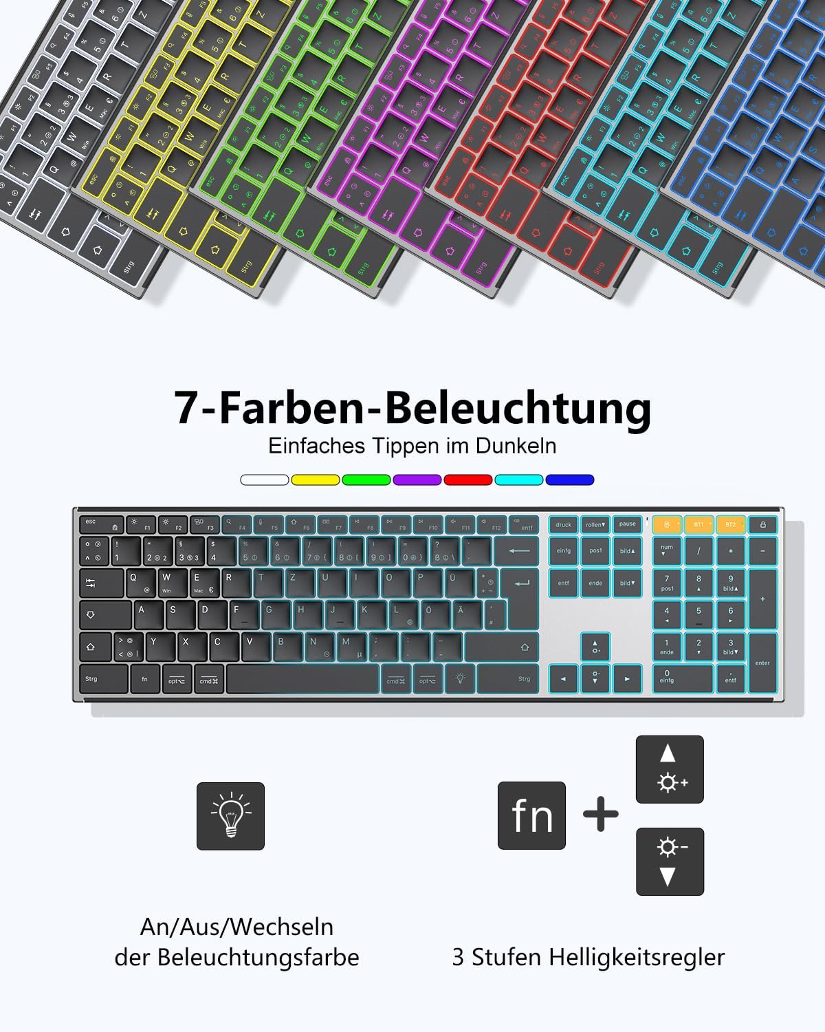 Thumbnail 5 de OMOTON Bluetooth Tastatur Kabellos 1000 mAh ⌨