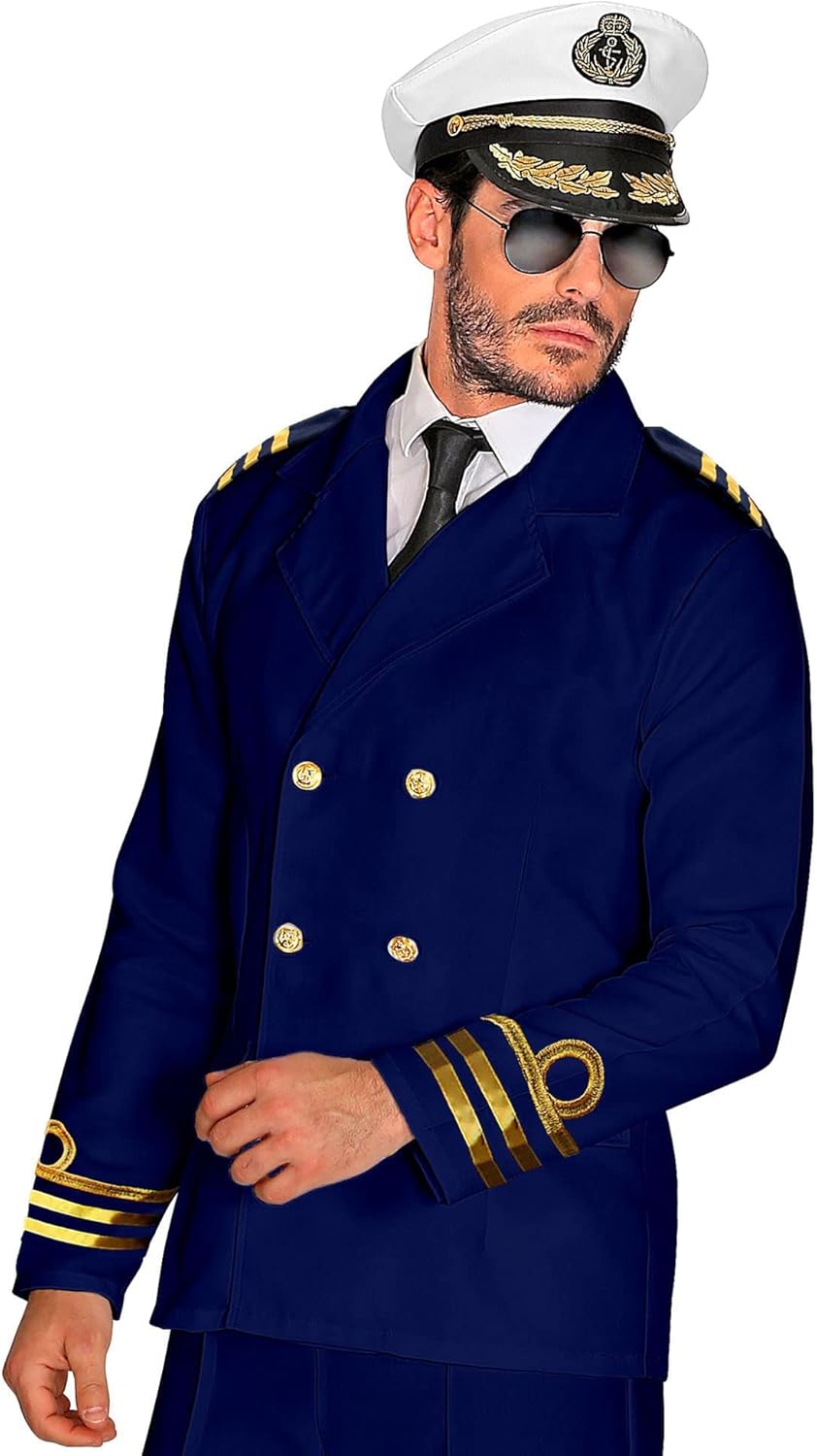 Thumbnail 4 de W WIDMANN MILANO Party Fashion Admiral-Kapitänsjacke (Kostüm, Jackett, Matrose) in Blau – XXL