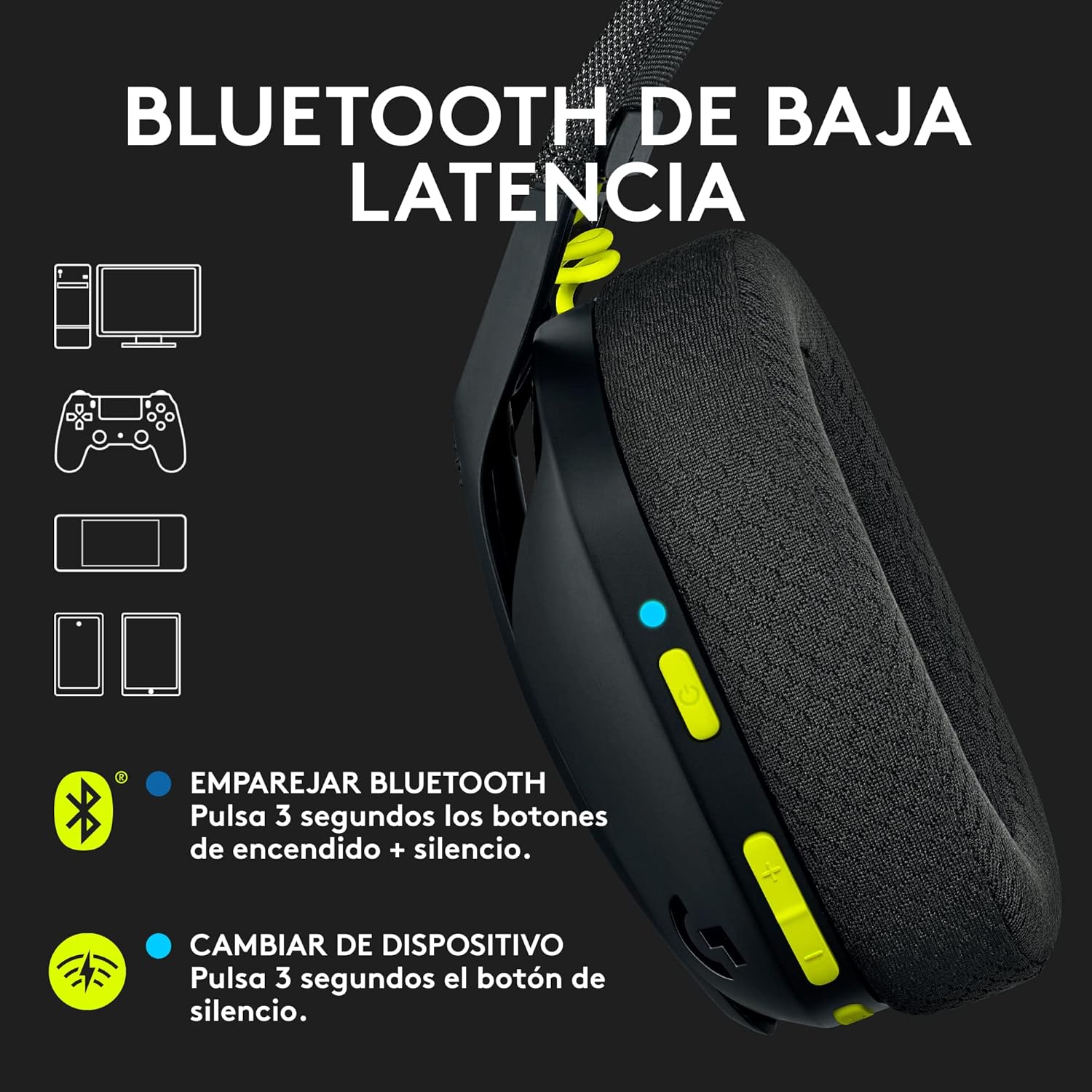 Thumbnail 2 de Logitech G435 Auriculares Inalámbricos LIGHTSPEED con 18 h batería