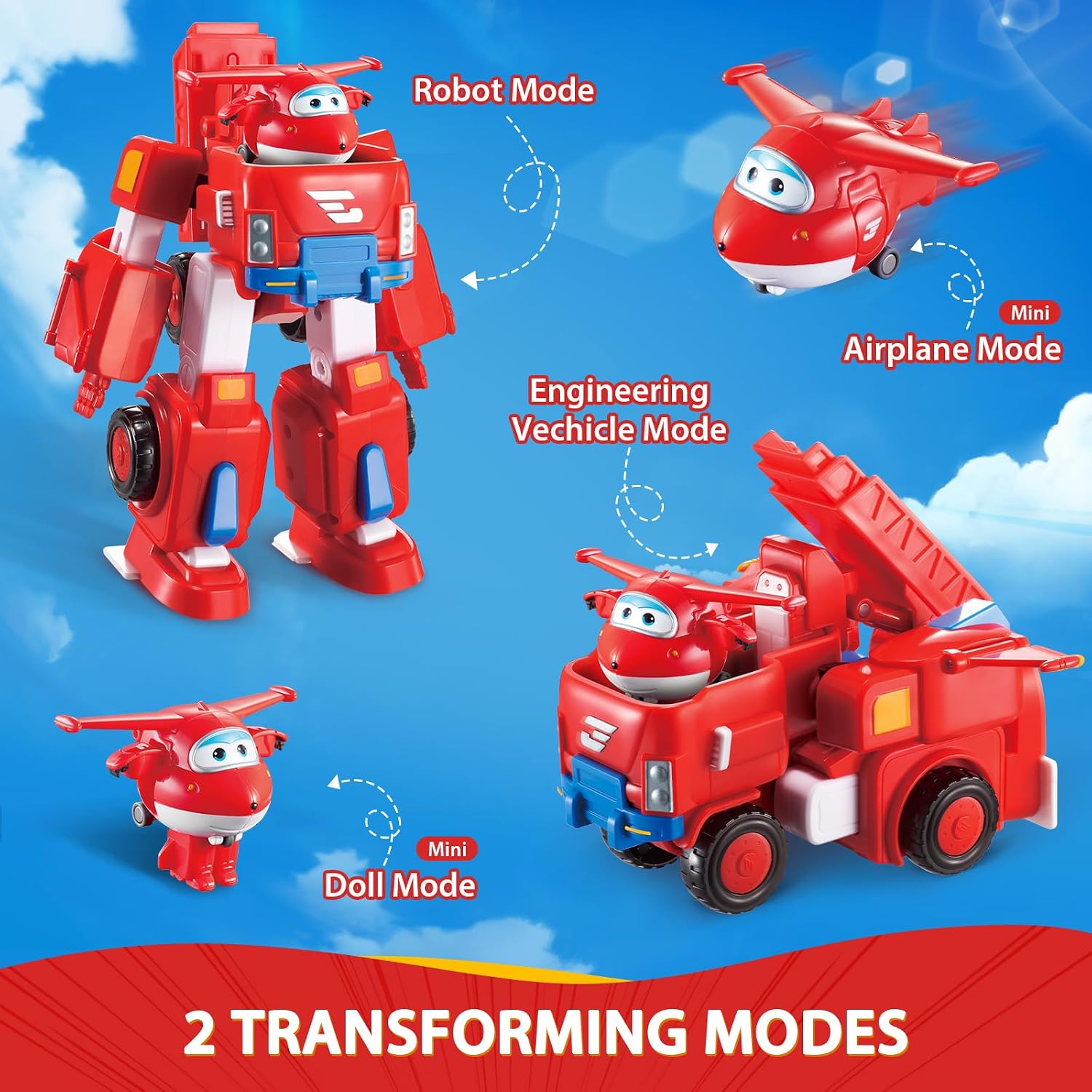 Detalle 2 de Super Wings Macchinine Giocattolo 18cm per bambini
