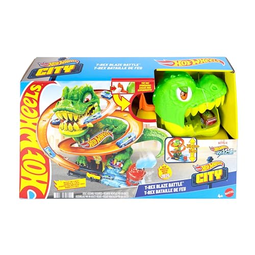 Thumbnail 6 de Hot Wheels T-Rex Battaglia Infuocata – camion giocattolo in scala 1:64