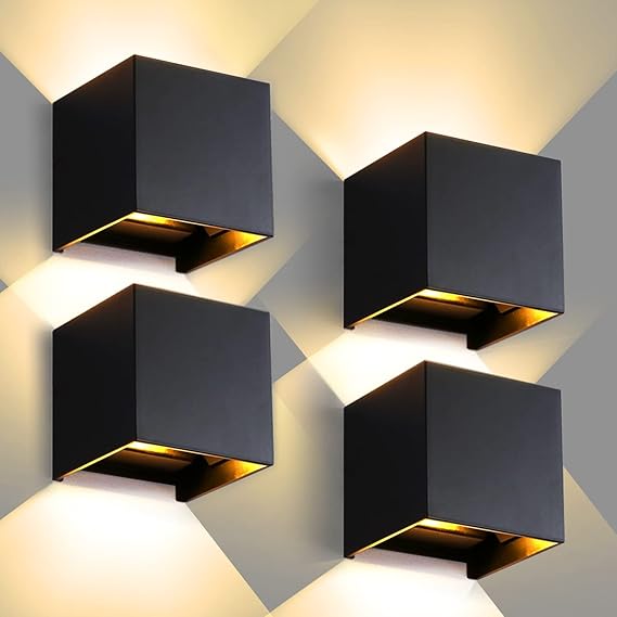 Detalle de CANMEIJIA Aplique Pared Exterior 12W IP65 🌟 Luz Cálida 3000K
