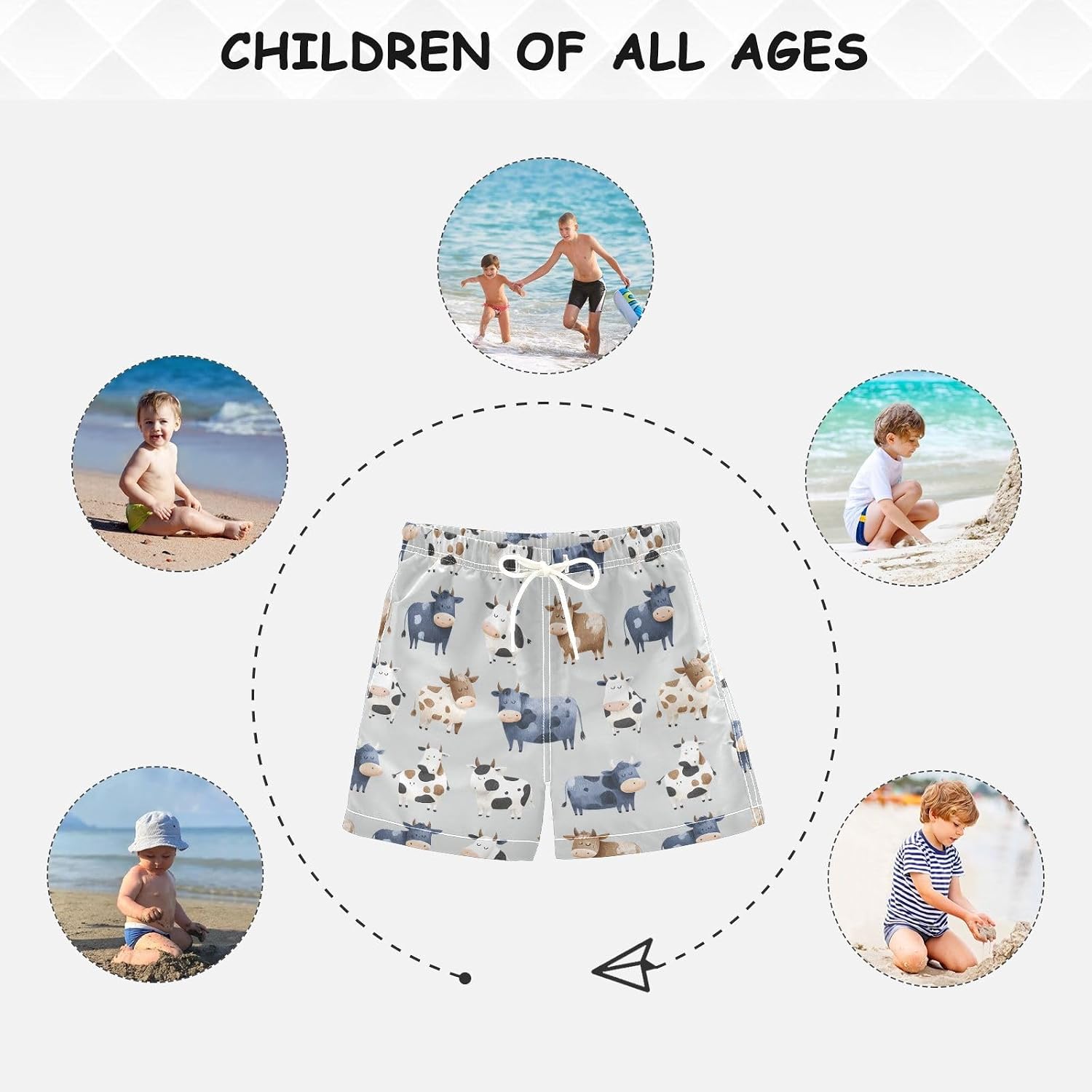Detalle de Boys' Swim Trunks, 100% Polyester