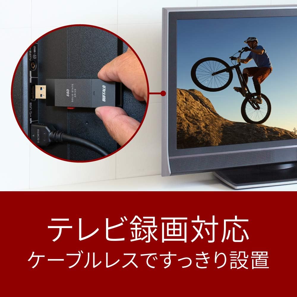 Detalle de バッファロー SSD-PUT500U3-B/N ポータブルSSD 500GB USB 3.2 Gen 1・ブラック