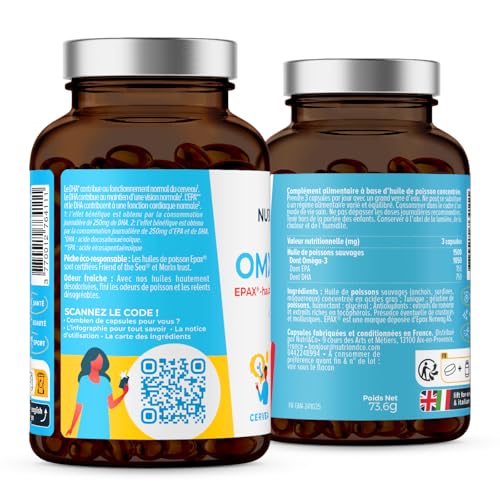 Thumbnail 7 de NUTRI&CO Omega 3 Huile de Poisson EPAX® EPA DHA | Cerveau Vision - 120 Caps