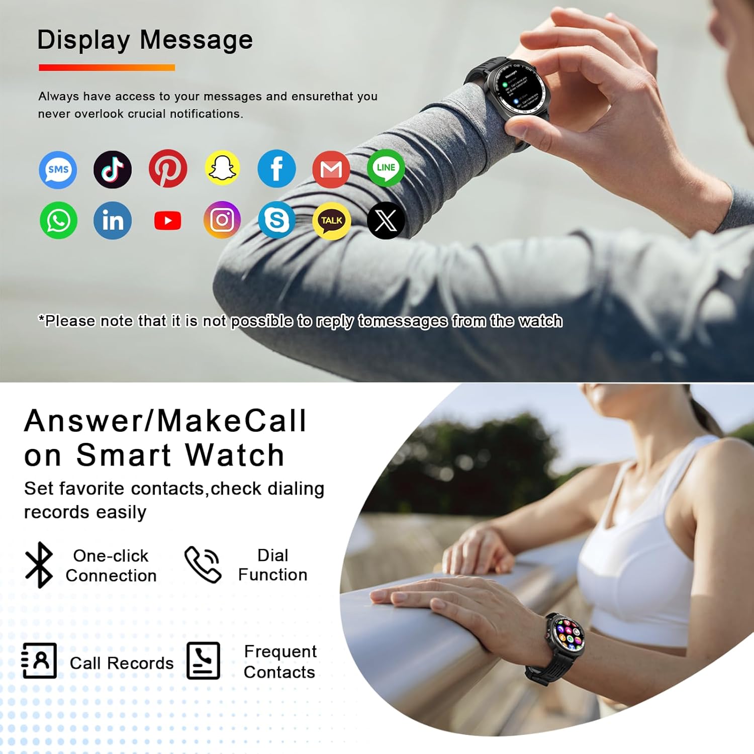 Thumbnail 4 de Military Smart Watch for Men (Answer/Make Calls) with 1.43" AMOLED, 130+ Sports Modes and 660mAh Battery