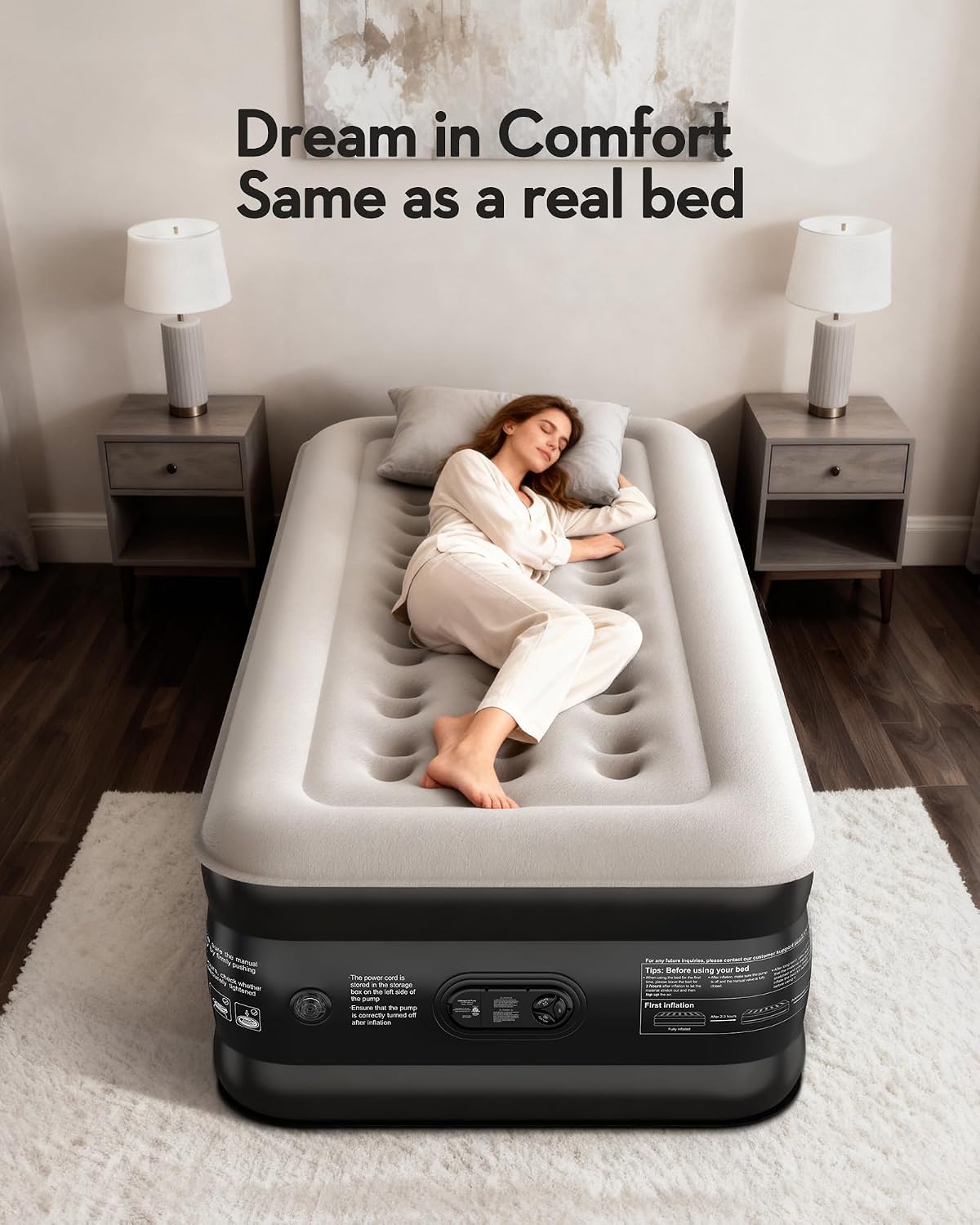 Detalle 2 de OhGeni 20" Twin Air Mattress 20in Elevation