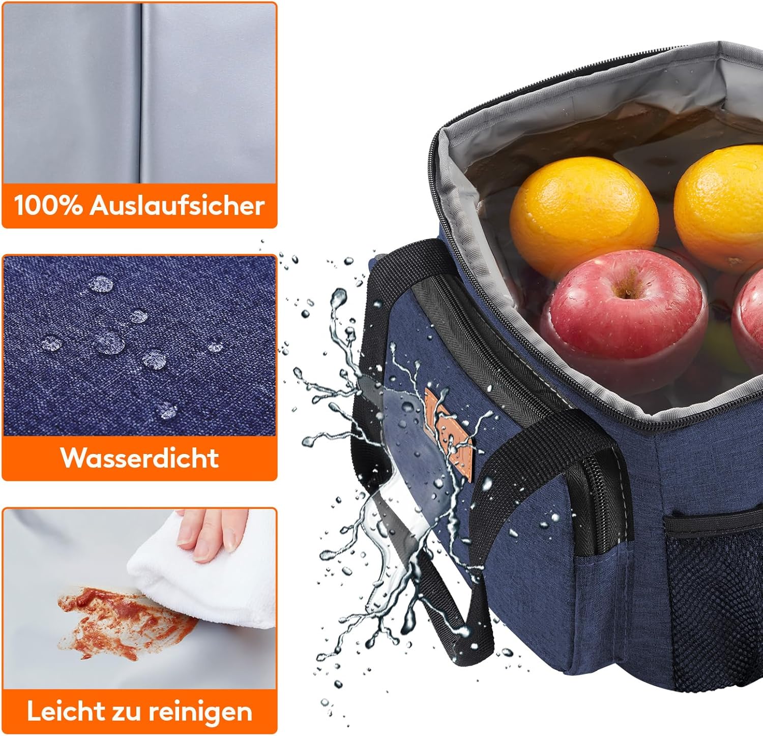 Thumbnail 4 de Lifewit 9L Lunch-Tasche: 12 Dosen Kühl-/Wärmebox, wasserdicht, faltbar – kompakt fürs Büro, Picknick und unterwegs