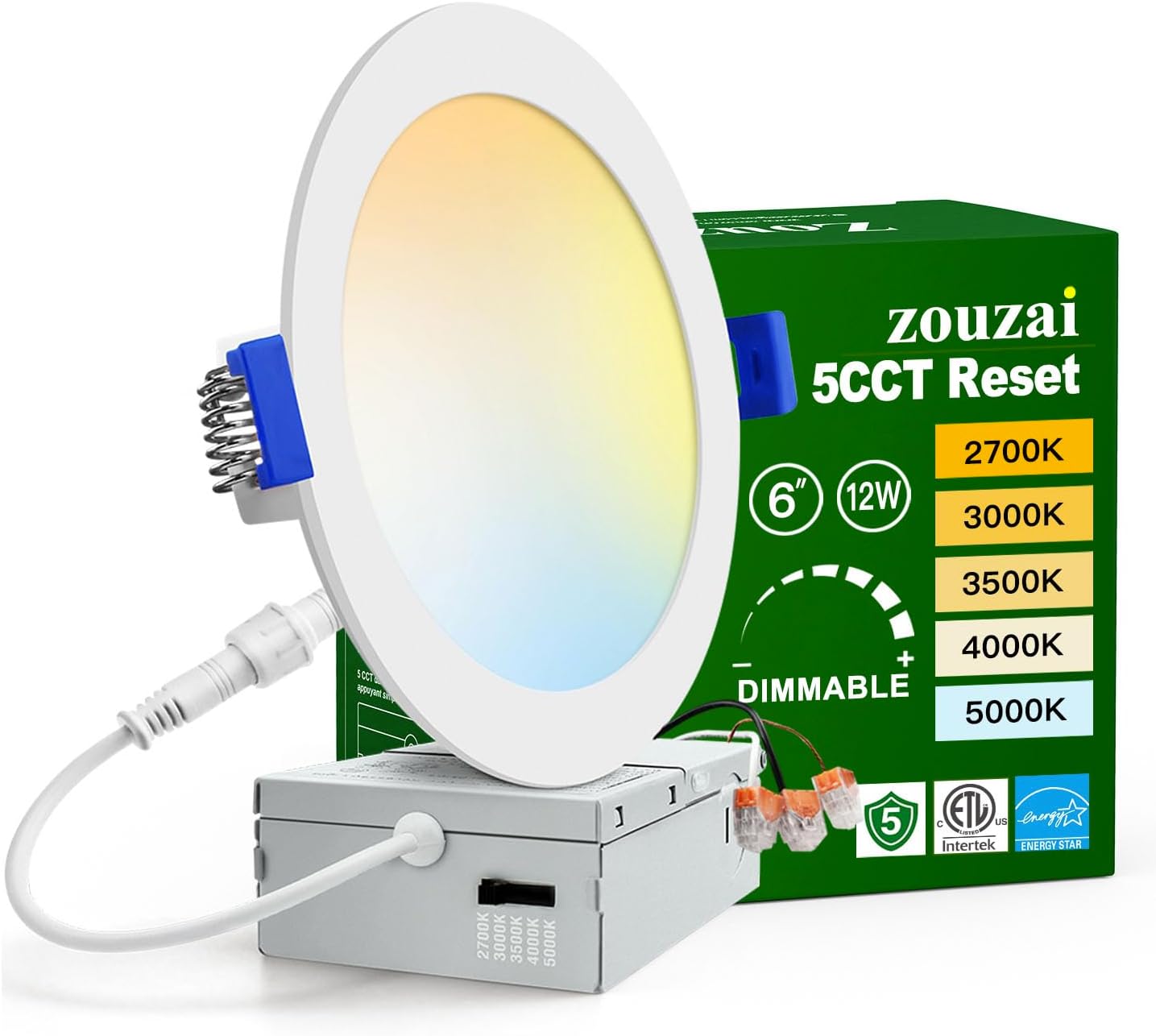 Detalle de zouzai 6-Inch Recessed LED Ceiling Light