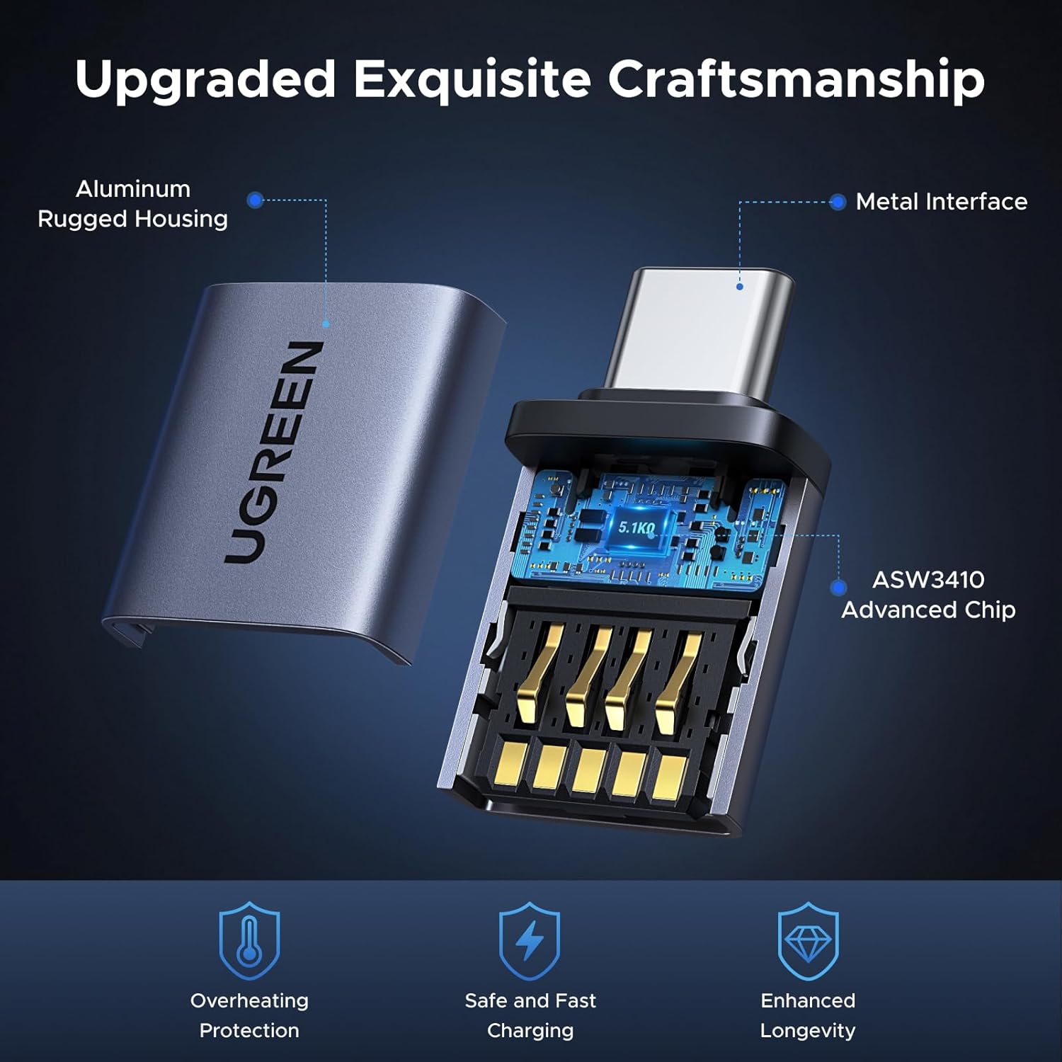 Thumbnail 1 de UGREEN USB C to USB Adapter 10Gbps