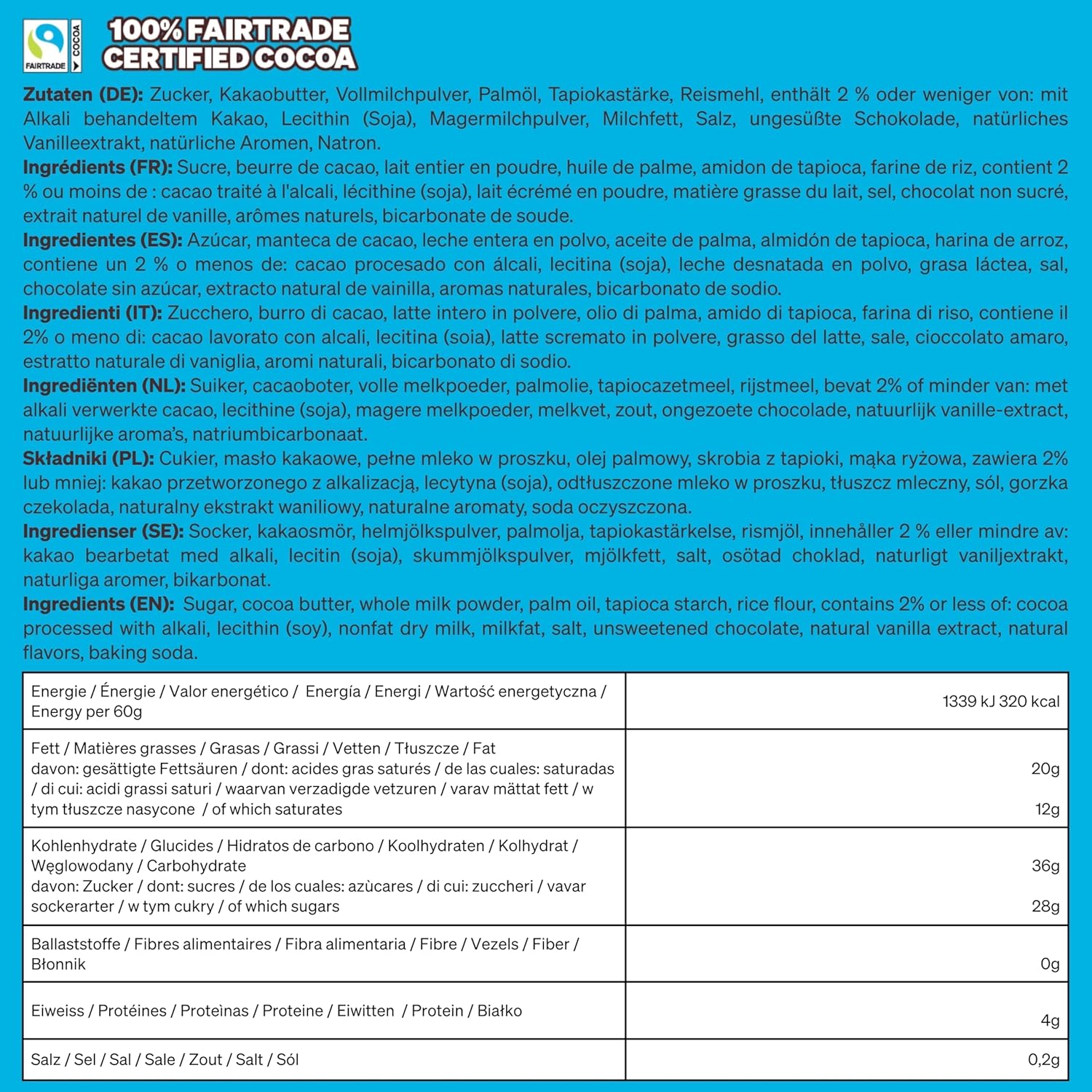 Thumbnail 1 de Feastables MrBeast Cookies & Crème – Chocolat blanc et morceaux de biscuit, boîte 10x60g