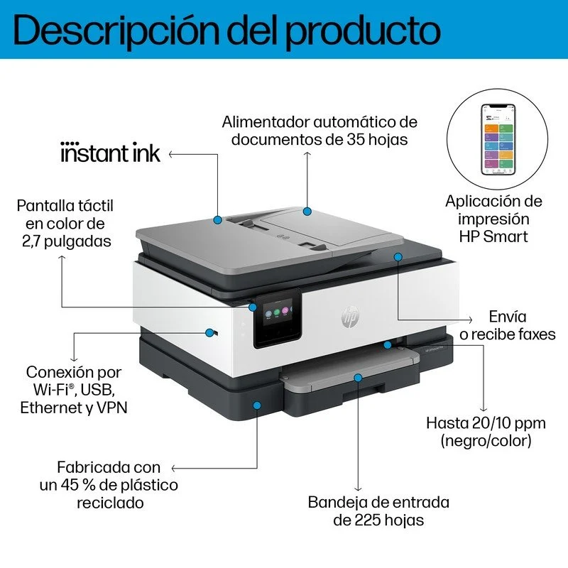 Thumbnail 1 de HP OfficeJet Pro 8132e impresora multifunción 3 meses