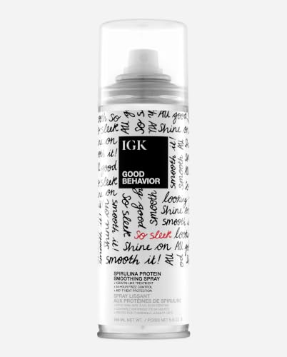 Thumbnail 12 de IGK Good Behavior Spirulina Protein Smoothing Spray: Heat Protectant for Frizz Control