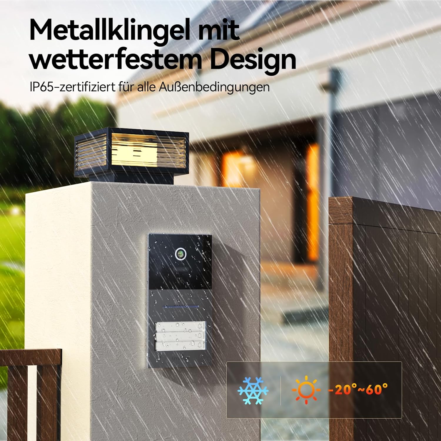 Thumbnail 6 de TMEZON WLAN Video-Türsprechanlage 3-Familienhaus mit 7'' IP Farb-Touchscreen und 1080P