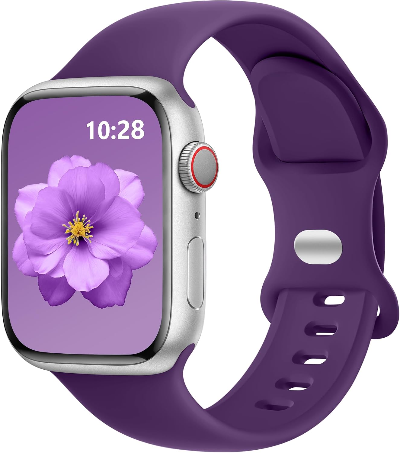 Detalle de DaQin Soft Silicone Band for Apple Watch — 44–49mm, Purple