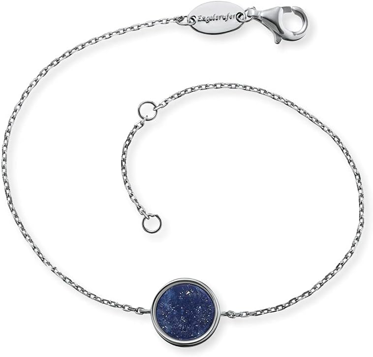 Detalle de Engelsrufer Damen Armband aus Sterling Silver mit Kraftsteinen – verstellbar 17–19 cm
