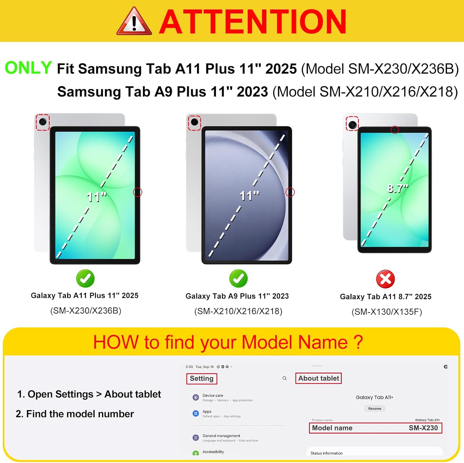 Thumbnail 1 de FINTIE Ultradünne Hülle für Samsung Galaxy Tab A11+ / Tab A9+ (11 Zoll, 2025/2023) inkl. Schutzfolie – Pfauenblau
