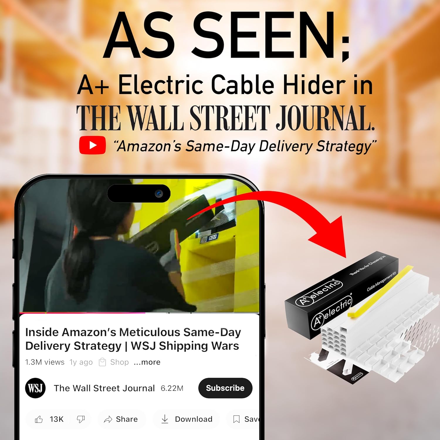 Thumbnail 6 de A+ ELECTRIC 315" Cable Hider for TV