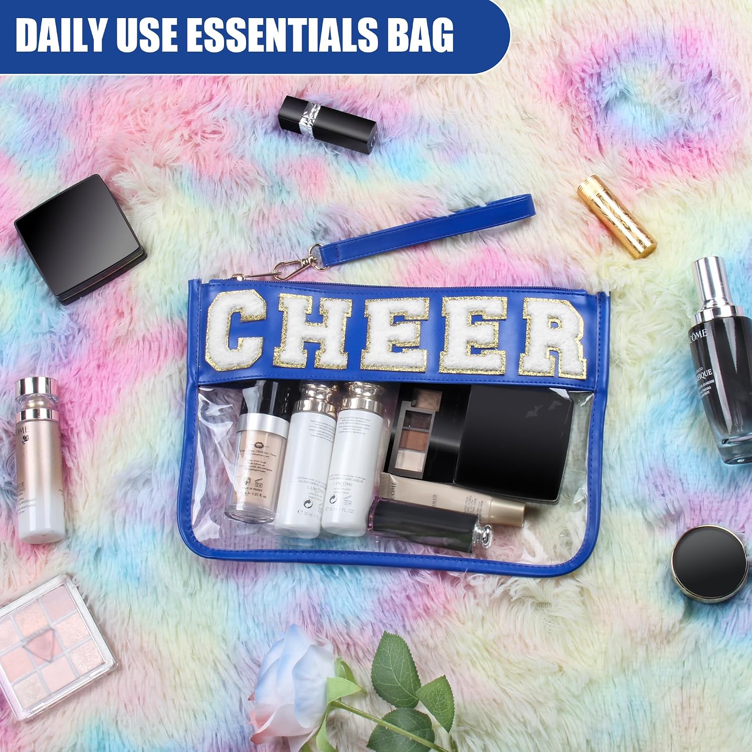 Detalle 1 de BuyCard Clear Makeup Bag, Navy Blue