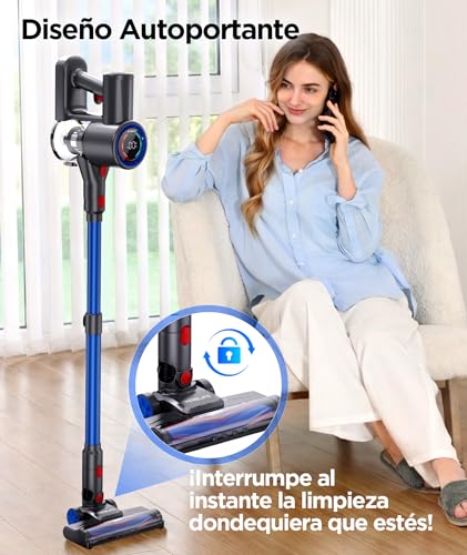 Thumbnail 6 de VersLife Z8 Aspiradora sin cable 40KPA/500W con pantalla LED y luz verde para pelo de mascotas