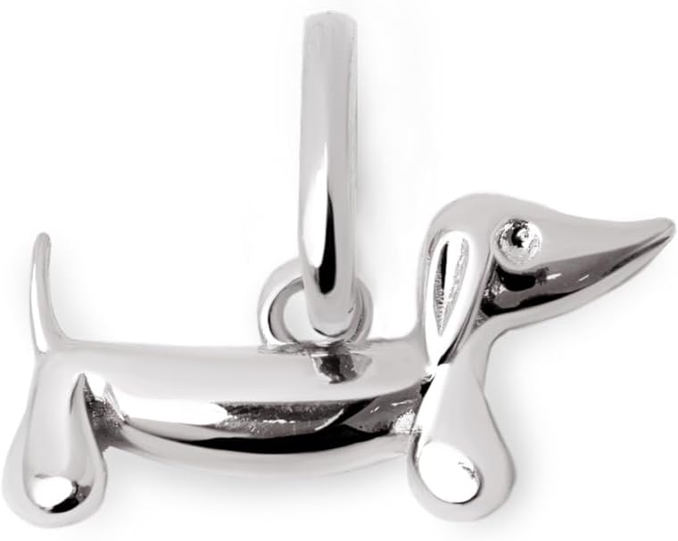 Detalle de SINGULARU Charms Mini Teckel in smalto, ciondolo in ottone placcato oro 18Kt