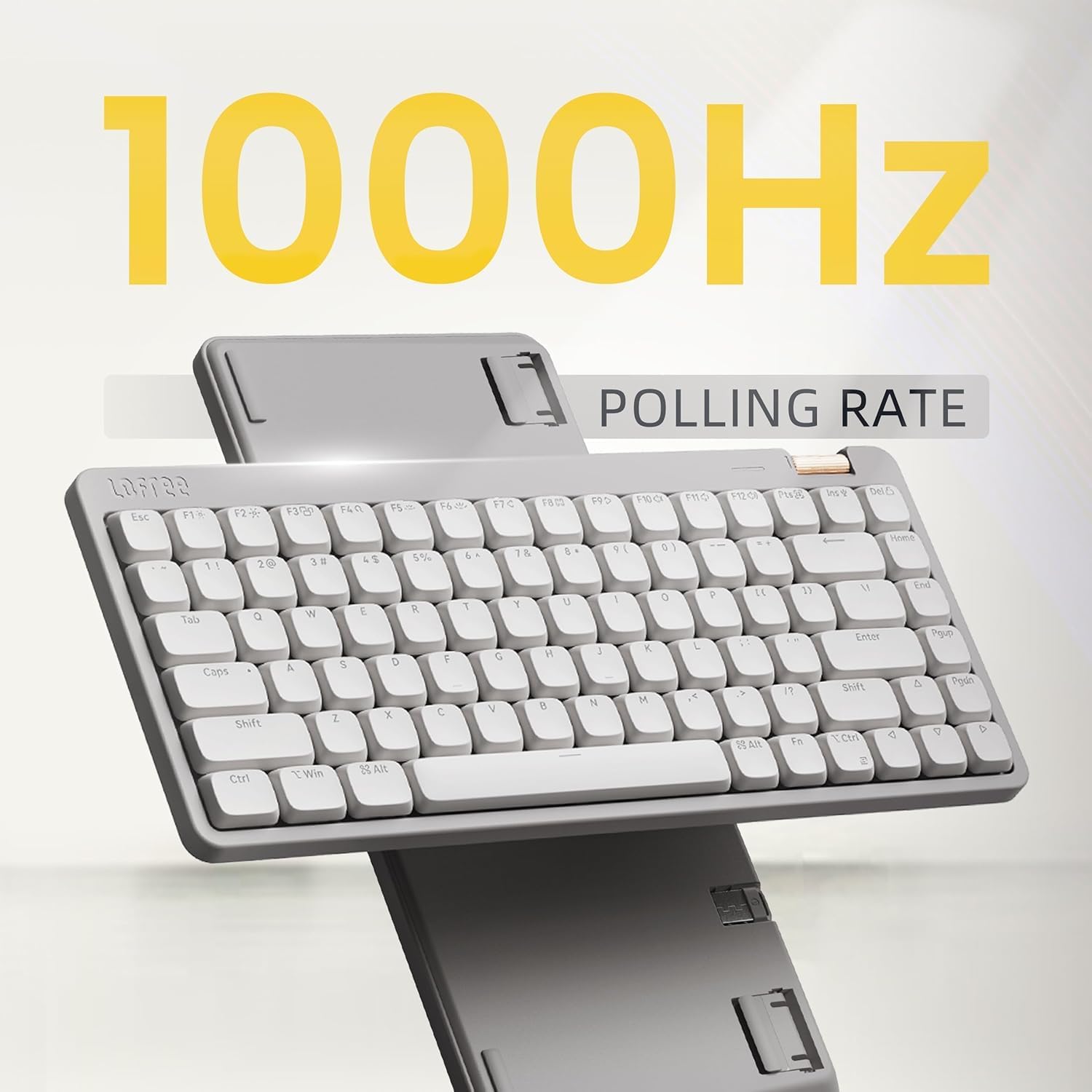 Detalle de LOFREE Flow Lite100 Keys Low Profile Mechanical Keyboard with 2.4G, Bluetooth and USB-C – Marble Linear Switches (US Layout)